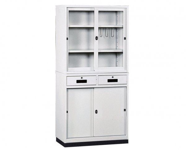 3*6中二屜公文櫃(玻璃直框)